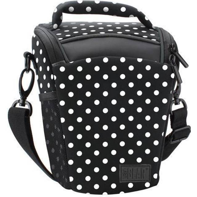 USA Gear Camera Bag in Neoprene with Adjustable Shoulder Sling, Shoulder Bag with Padded Handle, Removable Rain Cover and Weather Resistant Bottom -