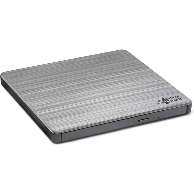 Hitachi-LG GP60 External DVD Drive, Slim Portable DVD Burner/Writer/Player for Laptop, Windows and Mac OS Compatible, USB 2.0, 8x Read/Write Speed - Silver