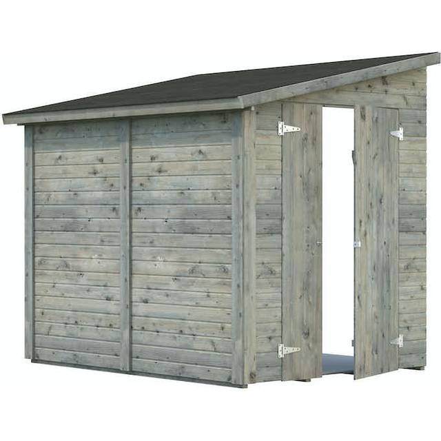 Palmako Mia Förråd 3,7 m²/inv. 3,4 m², grå impregnerad
