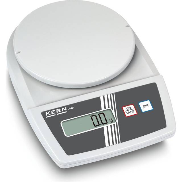 Kern EMB 5.2K5 Brevvåg Vägningsområde 5.2 kg Läsbarhet 5 g batteri, eldriven (valfritt) Vit