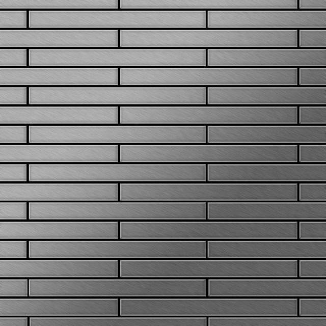 Metal Mosaic Tile Stainless Steel brushed grey 1.6mm Avenue-S-S-B