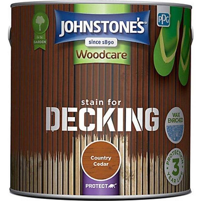 Johnstones Woodcare Stain For Decking 2.5l Country Cedar