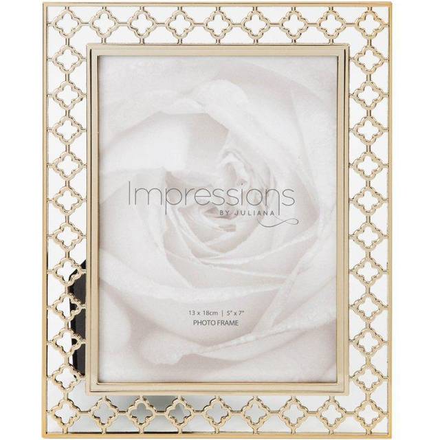 Lattice Cut Metal Photo Frame 5 x 7