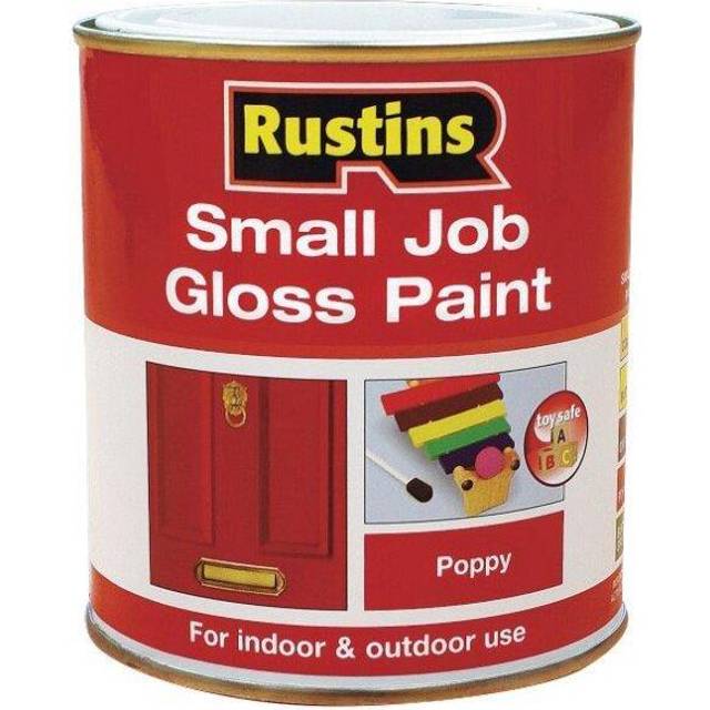 Small Job Gloss Paint 250ml, Magnolia, Magnolia, By Rustins