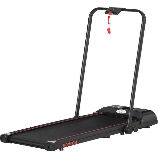 HOMCOM Foldable Walking Treadmill w/ LED Display, Red