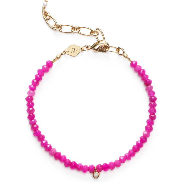 Anni Lu Pump Up The Jam Bracelet - Gold/Pink/Pearl - gavehylden.dk