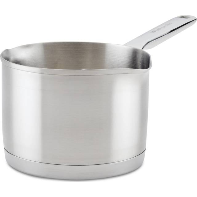 Stainless Steel 3-Ply Base 1.5-Quart Saucepan with Pour Spouts