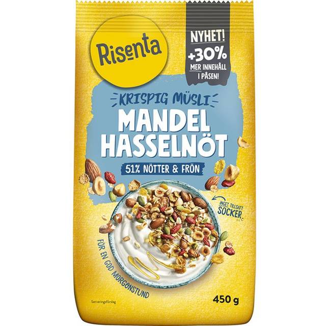 Risenta Krispig Müsli Mandel Hasselnöt 450 g