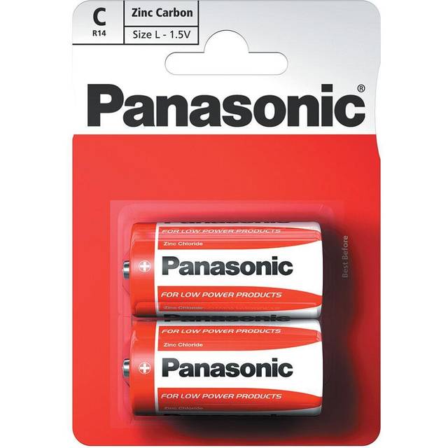 Panasonic Zinc C LR14 Batteries | 2 Pack