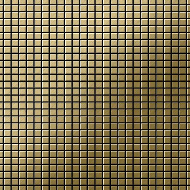Metal Mosaic Tile Titanium Gold brushed gold 1.6mm Glomesh-Ti-GB
