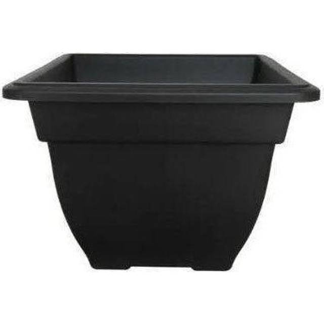 Whitefurze 38cm Square Bell Planter - Black- you get 10