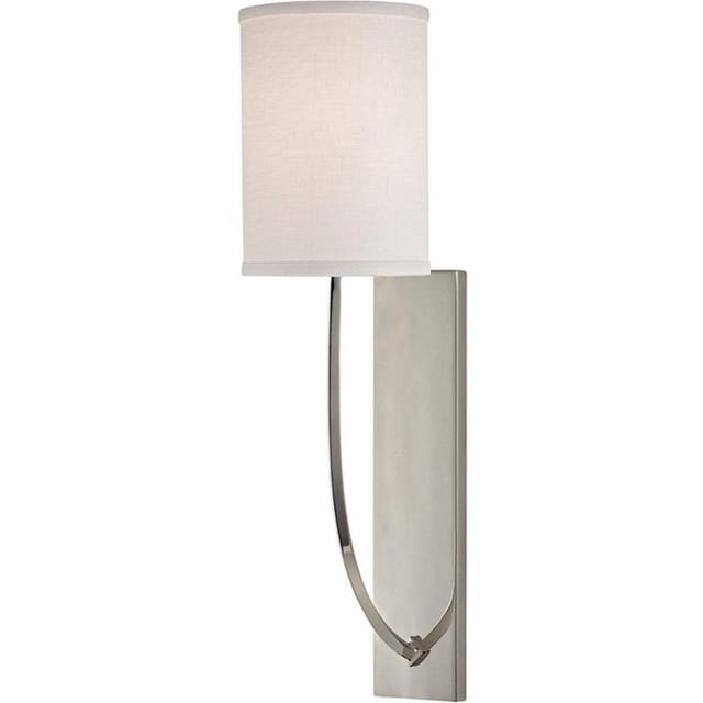 Colton 1 Light Wall Sconce Polished Nickel, Linen