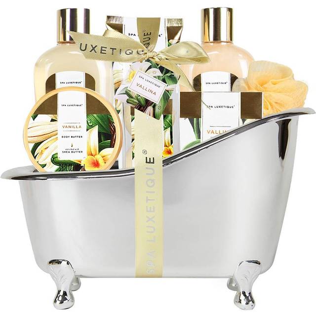 Spa Gift Sets, Gifts for Her, 8pcs Vanilla Bath Set with Body Butter, Bubble Bath, Bath Bomb, Spa Sets for Women Gifts, Mothers Day Gifts