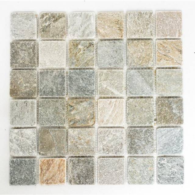 Naturstensmosaik Kvartsit 4.8X4.8Cm 10Mm Pris Per Ark