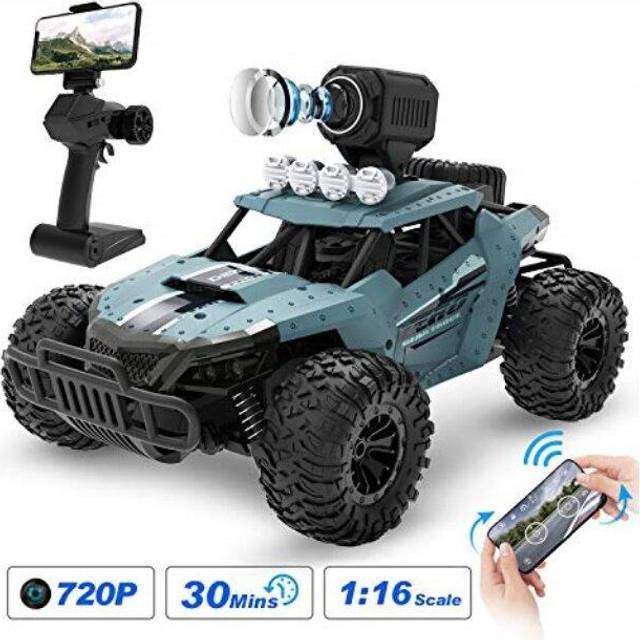 DEERC RC Cars DE36W Remote Control Car with 1080P HD FPV Camera  1/16 Off-Road High Speed Monster Trucks for Kids Adults 60 Min Play