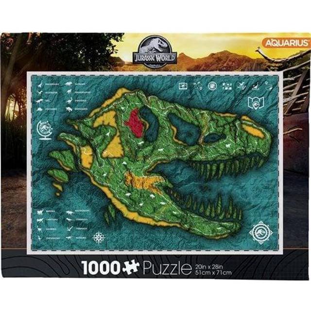 Aquarius Jigsaw Puzzle 1000pc (Jurassic W. Map)
