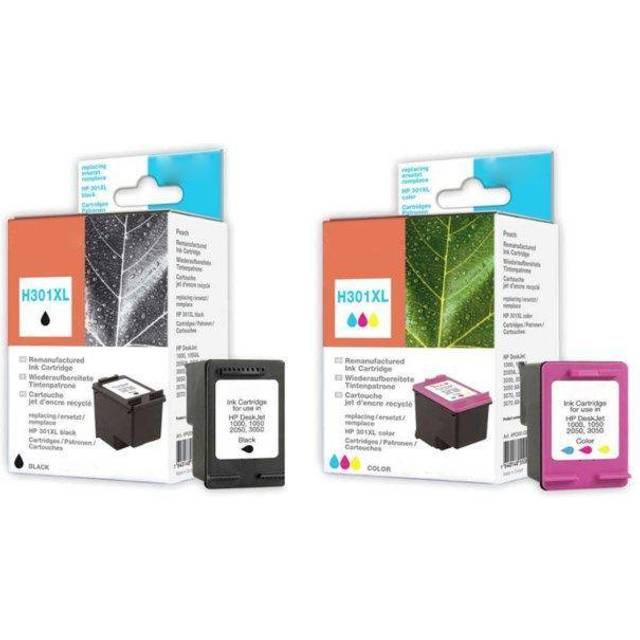 Peach Bläckpatron motsvarar HP 301XL 2-pack