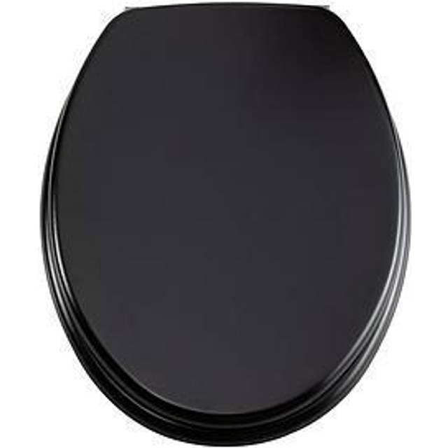 Aqualona Matt Black Mdf Toilet Seat
