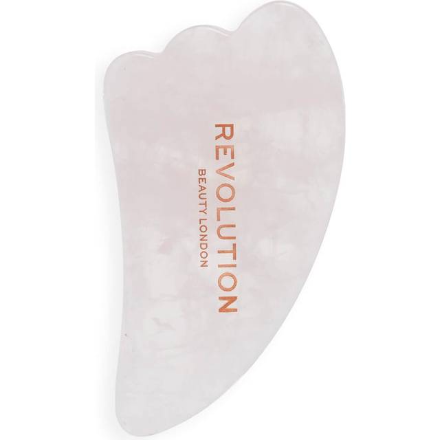 Revolution skincare london boxed rose quartz gua sha facial quartz stone massage