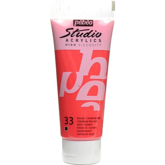 Pebeo Studio Acrylic Paint 100 ml Cadmium Red Hue