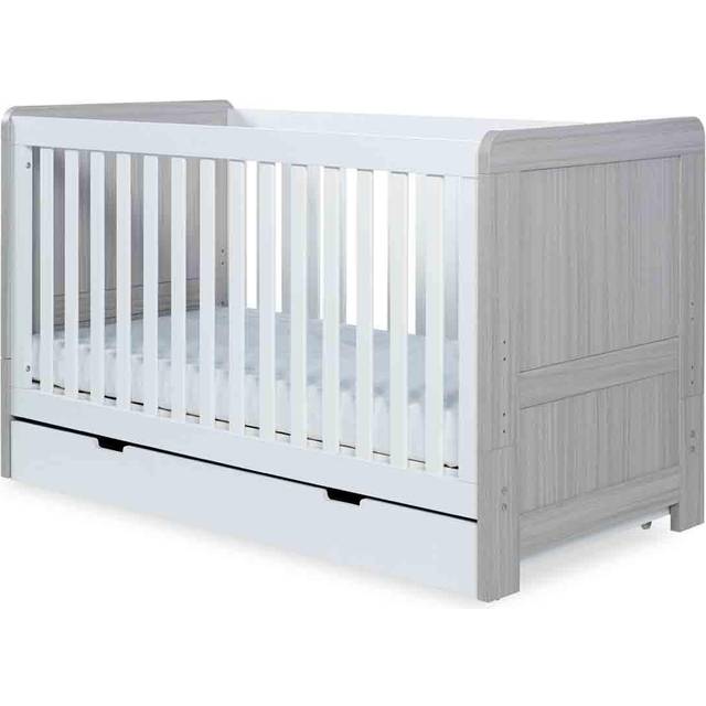 Ickle Bubba Pembrey Cot Bed and Under Drawer - Ash Grey