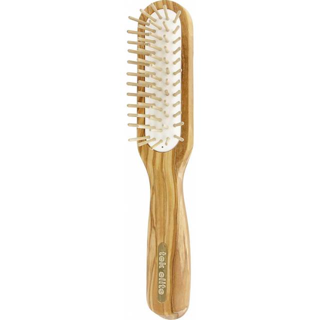TEK Elite Rectangular Brush Olive Wood Light