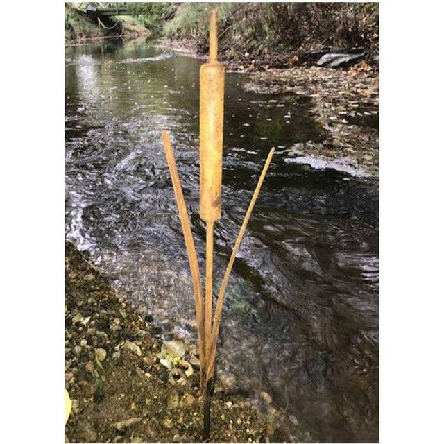 Bullrush Medium Garden Art (Pack of 3) - Steel - H91.4 cm - Bare Metal/Ready to Rust