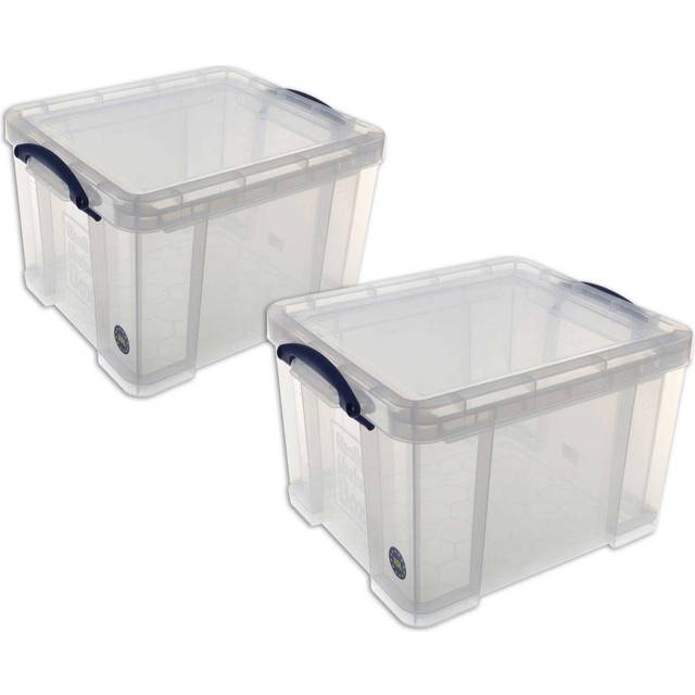 Really Useful 35L Pack of 2, Clear