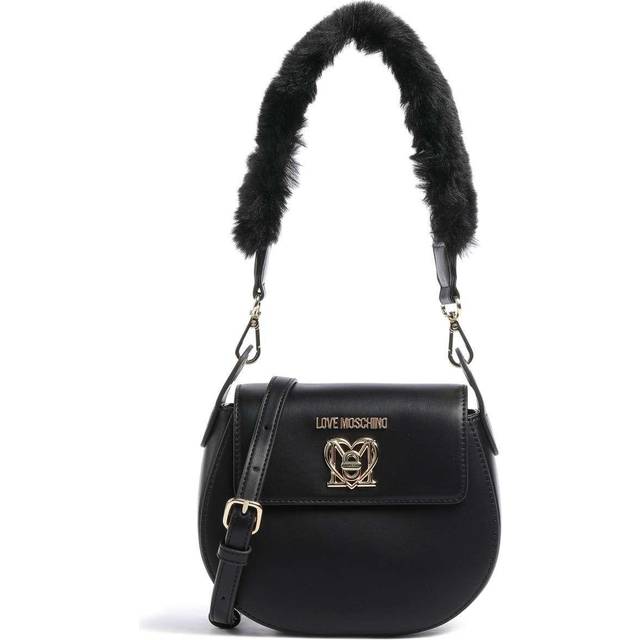 LOVE Faux Leather Mini Saddle Bag with Golden Closure Turn L size Unic (Unica)