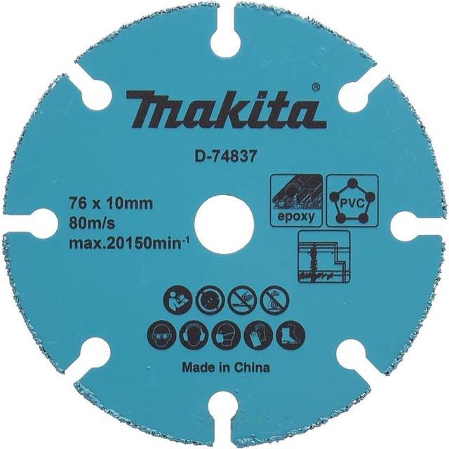 Makita D-74837 76mm x 10mm TCG Cutting Tungsten Carbide Blade  - DMC300 Cutter