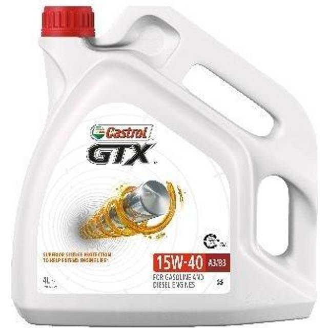 Castrol GTX A3/B3 15W-40 Motorolja Dunk 4 l - Motorolja - Volvo - VW - Toyota - Kia - Renault - Saab - Audi - Skoda