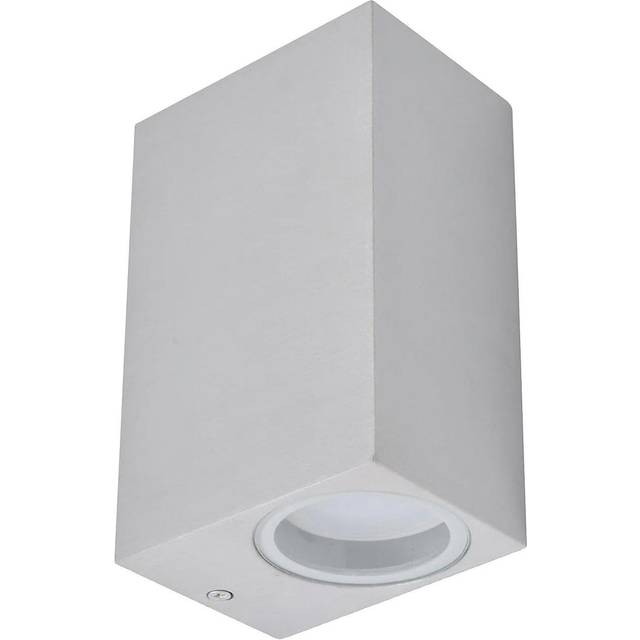 vidaXL Outdoor LED Wall Lights 2 pcs Square Up/Downwards - Silver