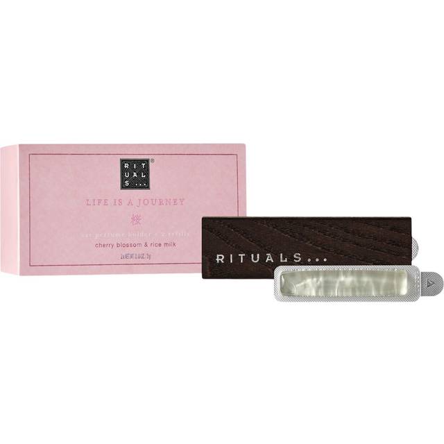 RITUALS Bilparfym Sakura Car Perfume – Life is a Journey – bildoft med körsbärsblommor och rismjölk arom – billuftfräschare med elegant trähållare – 6 g