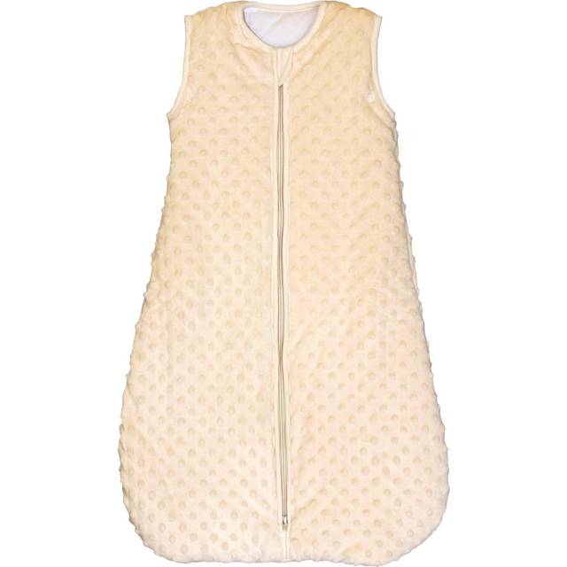 Baby sovsäck "Minky Dot" gul, quiltad vintermodell, 2,5 Tog (stor (22 mos – 3T))