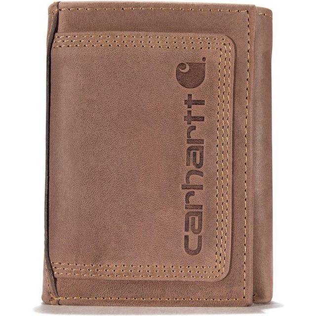 Carhartt Trifold plånbok för män, brun, en storlek passar alla, Detroit Trifold plånbok, BRUN, One Size Fits All, Detroit trifold plånbok