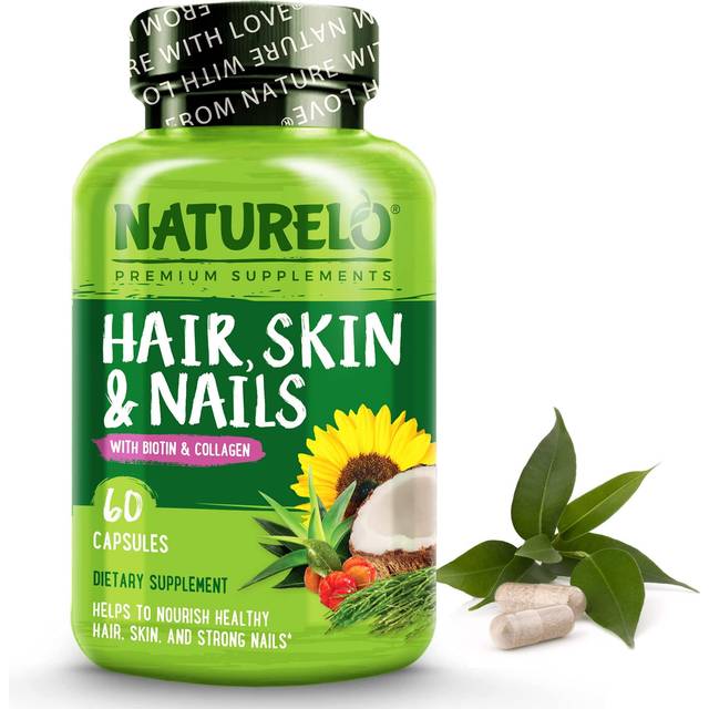 NATURELO  Hair  Skin & Nails With Biotin & Collagen  60 Capsules