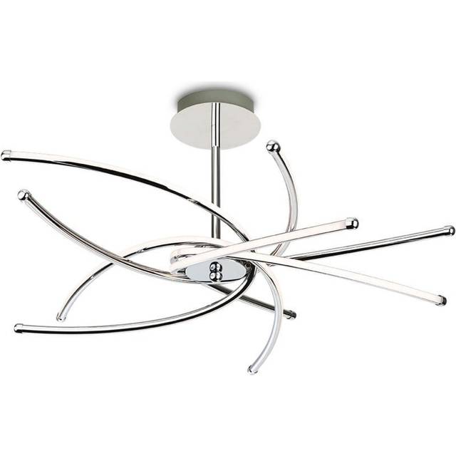 Firstlight Caprice Modern Style LED 63cm Semi-Flush Ceiling Light 40W Warm White Chrome