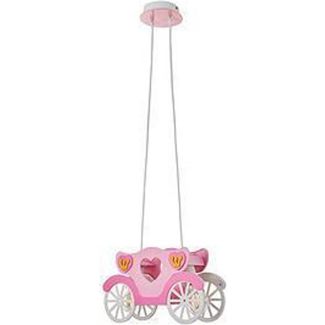 Litecraft Glow Princess Carriage Children's Ceiling Pendant - Pink