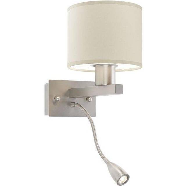 Leds-C4 Torino - LED 2 Light Indoor Wall Light Satin Nickel with Reading Lamp, E27