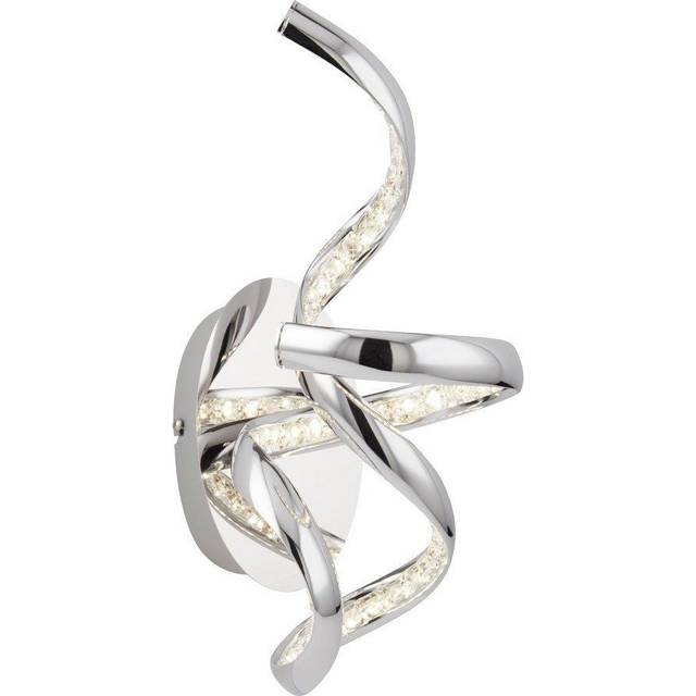 Searchlight 9208CC Twirls Led Wall Bracket Chrome Clear Crystal