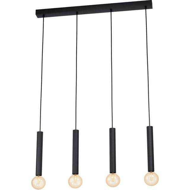 Pendant Ceiling Light 4 Black Long Bulb Holders Kitchen Bulb E27 4x60W