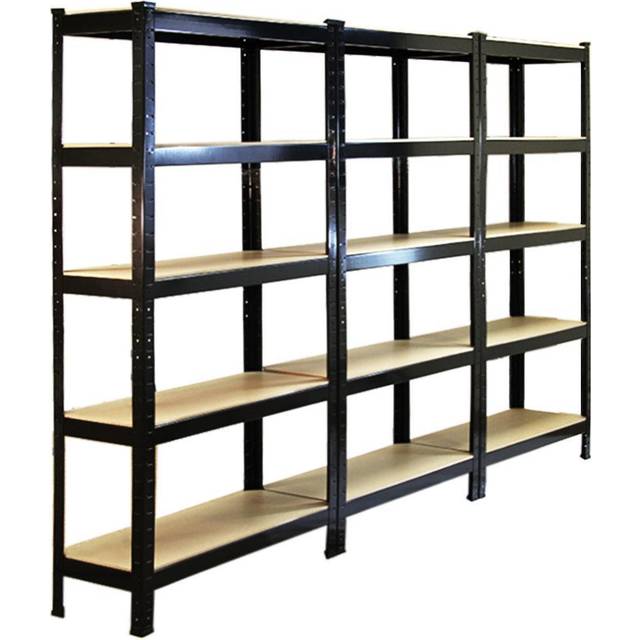 3 Racking Storage Shelving Heavy Duty Garage 5Tier 75cm Steel Shelves Warehouse