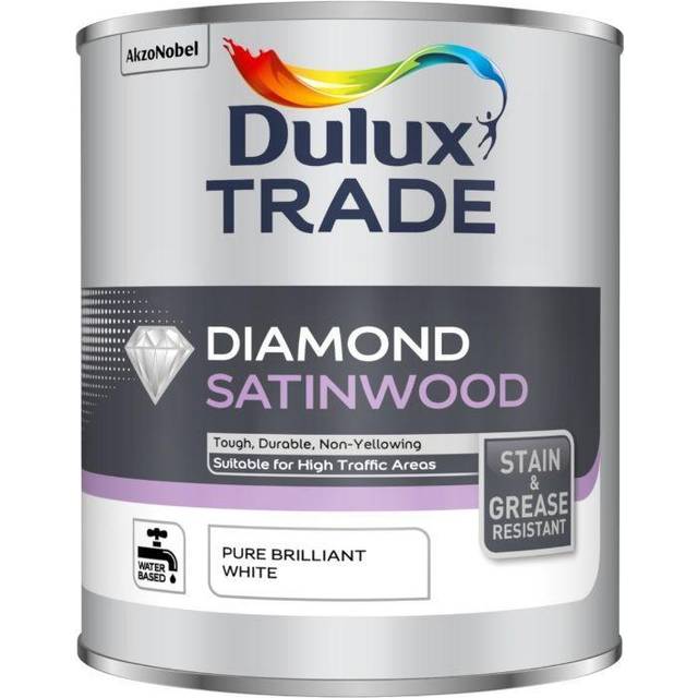 Dulux Trade Diamond Satinwood, Pure Brilliant White 5L