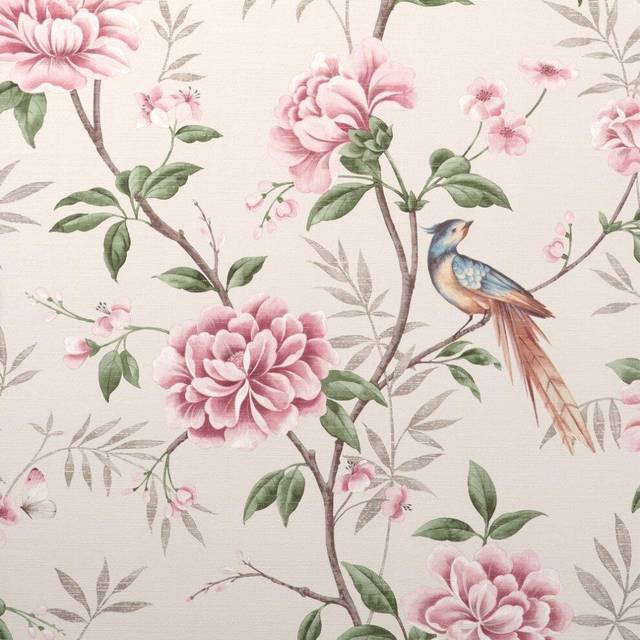 Fine Decor Crown Akina Floral Natural Wallpaper