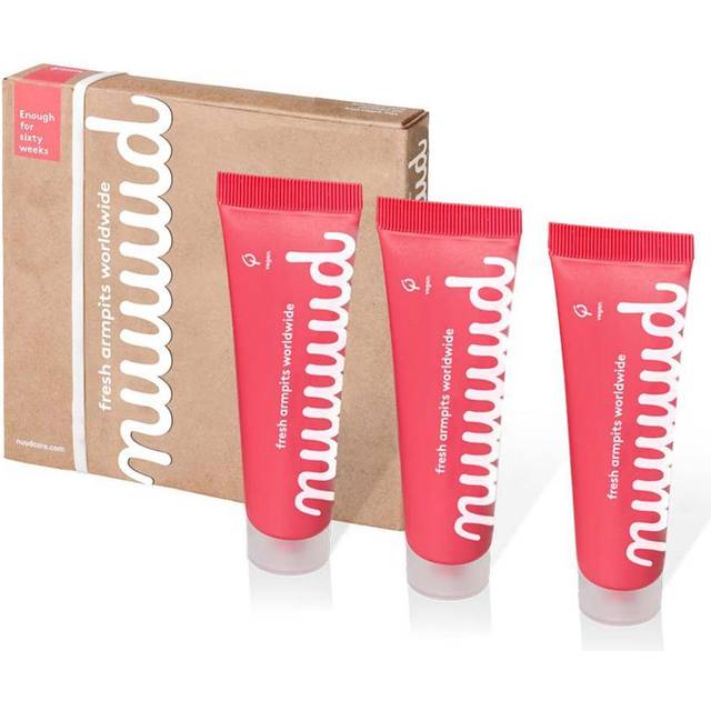 nuud Wholelottanuud Pack Antiperspirant-kräm naturlig 3x40 ml