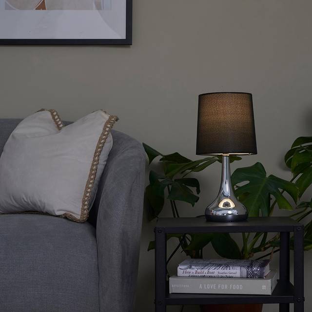 Pair Of Teardrop Table Lamps Shades - Black - One Size - ValueLights
