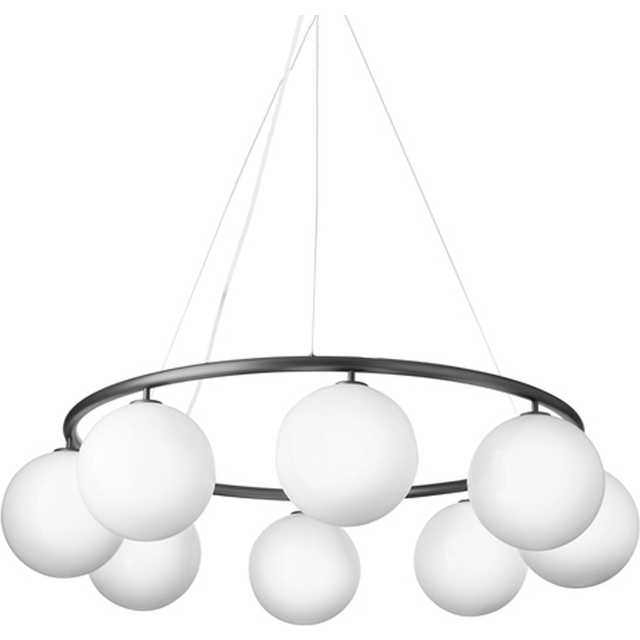 Nuura Aps - Miira 8 Circular Chandelier Rock Grey/Optic Clear Nuura