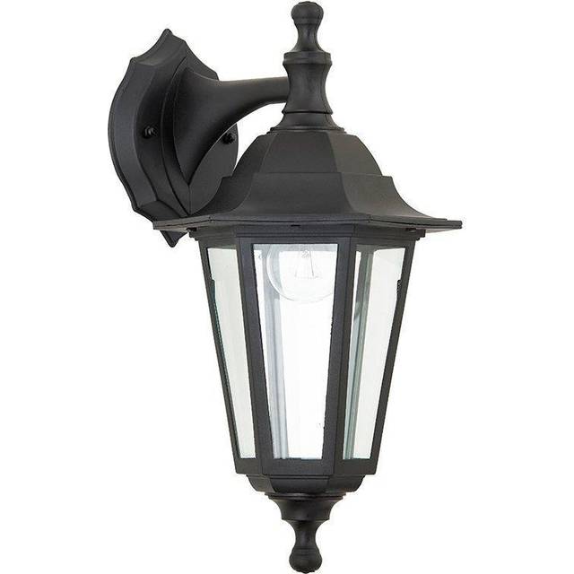 Endon EL-40045 Bayswater 1 Light Outdoor Wall Light Black Clear
