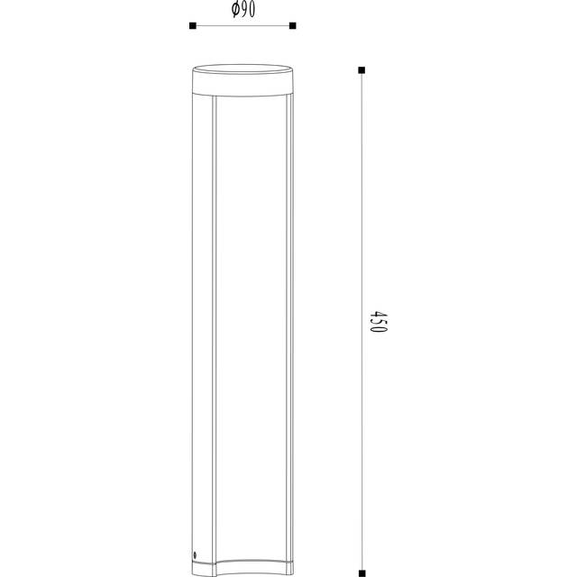 Lucide Combo Modern Bollard Light Outdoor - 9Cm - Led - 1X9W 3000K - Ip54 - Black, Black