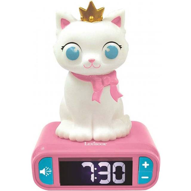 Alarm clock with 3d cat light and sound effects Lexibook - Blanc - One size